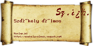 Székely Álmos névjegykártya